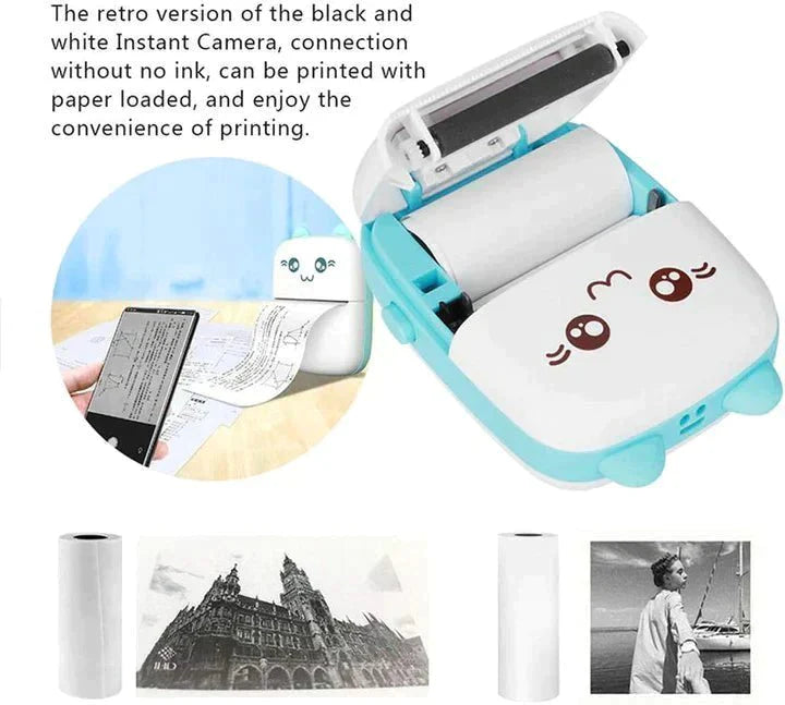 Mini Portable Inkless Thermal Printer - Ksa Marts